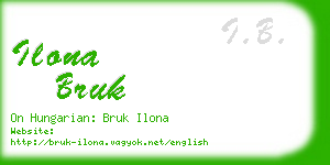 ilona bruk business card